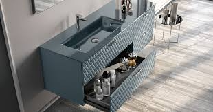 If you're designing your tiny bathroom from scratch (or remodeling), consider a tiny corner sink. Italian Bathroom Vanities European Cabinets Design Studios