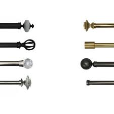 Curtain rod types there are a variety of curtain rod options out there. Linen Avenue Grey Stone Single And Double Window Curtain Rod Set Target