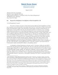 Read the Senators' Letter About Emil Bove