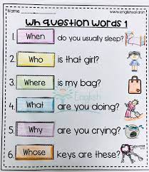 If there is a helping (auxiliary) verb that precedes the main verb ( for example: English Safari Free Wh Questions Worksheets And Facebook