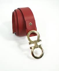 Men's belts by salvatore ferragamo. Salvatore Ferragamo Red Gold Oversized Leather Gancini Belt 40w Luxe Hanger