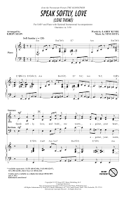 I h  e7  ear your w  am  ords, the  am7+  tender,  f#m  trembling  f#m7  moments s  dm  tart. Speak Softly Love Love Theme Sheet Music To Download