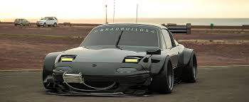 +3.35 inches (85mm) per side.• wide body side skirts rocker panels.• rear spoiler duck tail.• front bumper lip spoiler.material: Widebody Miata Cyberpunk Darth Vader Looks Like A Japanese Race Car Autoevolution