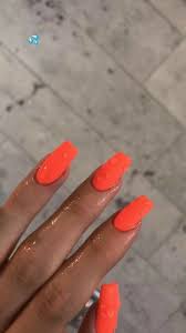 Omegabod Orange Acrylic Nails Kylie Nails Acrylic Nails Kylie Jenner