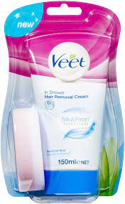 Additionally, hair removal cream generally takes only a few minutes to take effect. Veet Hair Removal Cream For Use Under The Shower For Sensitive Skin 3018904 150ml 150 Amazon De Beauty