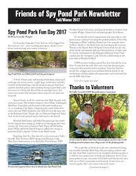 Friends of Spy Pond Park Newsletter