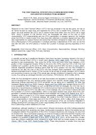 Chief financial officer (cfo) comments the content of the following job description is based on the assumption that the cfo has proper staffing to address accounting and treasury functions. Pdf The Chief Financial Officer S Role In Medium Sized Firms Exploratory Evidence From Germany Martin Hiebl And Herbert Neubauer Academia Edu