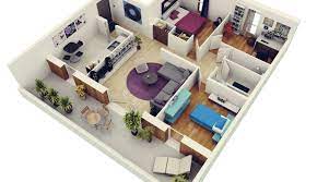 Plan d'une maison moderne de 3 chambres. 10 Plans 3d Pour Amenager Une Maison De 3 Chambres