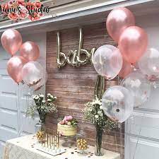 Blush Pink Rose Gold Balloon Garland Kit Ballon Arch Kit Etsy In 2021 Baby Shower Roses Rose Gold Baby Shower Girl Shower Themes