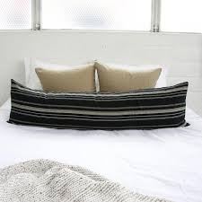 Black And White Striped Lumbar Pillow Black White Grey Striped Extra Long Lumbar Pillow 14x50 Pillows Lumbar Pillow Decorative Pillows