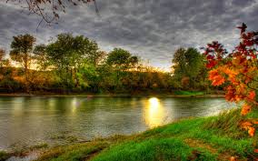 Sunset Autumn River Wallpaper High Definition 8398 Wallpaper River Landscape Fall River