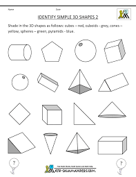 First Grade Geometry Shapes Worksheets Shapes Worksheet Kindergarten 3d Shapes Worksheets