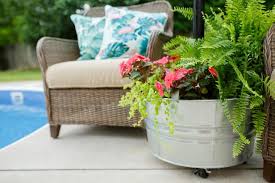 Measure across the tabletop to find the center point where the hole will be drilled. Diy Mobile Umbrella Stand Planter Hgtv