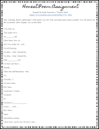 Honest Poem Assignment Writing Prompts Poetry Slam Poetry Poetry Prompts