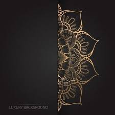Black And Gold Painting Background Vintage Golden Greeting Card On Black Background Background Black Background Painting Mandala Background Black Backgrounds