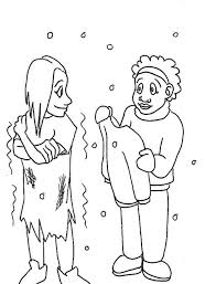 People Giving Clothes Coloring Pages People Coloring Pages Kids Christmas Coloring Pages Cute Coloring Pages