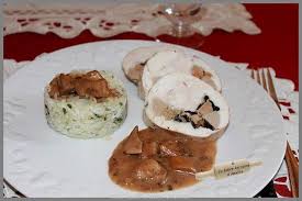 La Table Lorraine D Amelie Filet De Poulet Roule Au Foie Gras Boudin Blanc Et Champignons De Foret Sauce Au Filet Poulet Plat Sans Viande Glace Au Foie Gras