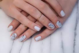 Do not remove the tacky layer. Stone White Marble Nails Fall Nail Art Opi