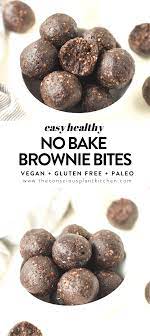 No Bake Brownie Bites No Bake Brownies Vegan Snacks Brownie Bites