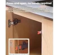 Heavy-Duty Cabinet Door Concealed Push-Type Adjustable Self-Locking Rebounder