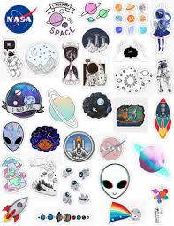 Decorate your laptops, water bottles, notebooks and windows. Tumblr Space Sticker Pack Moon Stars Planets Sun Aliens Galaxy Nasa Aesthetic Aesthetic Stickers Cute Stickers Iphone Case Stickers