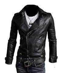 King Ma Men S Punk Zipper Pu Leather Slim Motorcycle Jacket Outerwear Leather Jacket Style Leather Jacket Men Leather Coat Jacket