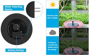 Aquajet night 9v & day solar fountain pump system. Amazon Com Feelle Solar Fountain Pump With Battery Backup Solar Powered Bird Bath Fountain 1 5w Upgraded Solar Panel Kit Water Pump For Birdbath Pond Pool Garden And Lawn Garden Outdoor