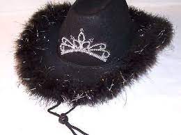 Black Light Up Tiara Feather Rodeo Cowboy Western Hat Women Cowgirl Ladies New Pink Cowboy Hat Cowboy Halloween Costume Cowgirl Costume