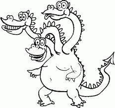 Here, we have a variety of dinosaurs coloring pages. 3 Headed Dragon Coloring Pages