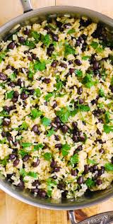 Black Beans And Rice In Rice Cooker Recipe Cilantro Lime Rice With Black Beans In 2020 Vegetarian Recipes Side Dish Recipes Vegetarian Dishes