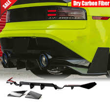 For Nissan 400Z Z34 2023UP Dry Carbon Fiber Rear Bumper Diffuser Lip  Splitters
