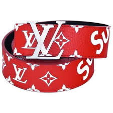 Black And Red Designer Belt Louis Vuitton X Supreme Red Belt Sz 95 New With Receipt Box In 2020 Louis Vuitton Belt Louis Vuitton Supreme Red Belt