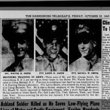 Wayne Smith and brothers in military article
