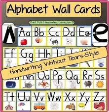 Alphabet Posters Abc Wall Cards Hwt Style Font On 3 Lines
