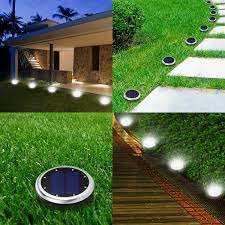 Free 2 Day Shipping Buy 2pcs Elfeland Solar Ground Lights 8 Led Waterproof Outdoor Solar Disk Lights Solar Outdoor Solar Solar Lights Garden In Ground Lights
