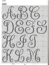 upper case alphabet charted for needlepoint or cross stitch