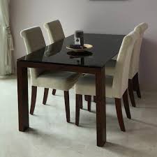 New dining table made in dm and with white glass top. Designer Dining Table Black Glass Wood Furniture Home Living Furniture Tables Sets On Carousell