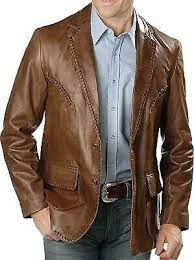 Men Stylish Leather Coat Jacket Blazer Genuine Lambskin Formal Blazer Jacket Lambskin Leather Blazer Leather Blazer Jacket Mens Leather Blazer