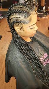 Curly mohawk and braided hairstyle. 56 Feed In Braids Ideas Feed In Braid Natural Hair Styles Hair Styles
