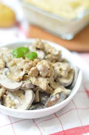 Poulet Vegan Aux Champignons Et Gratin Dauphinois Sweet Sour Gratin Dauphinois Recettes De Cuisine Cuisine Vegetarienne