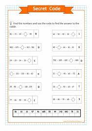 secret code math worksheets 99worksheets
