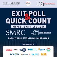 Adapun 56 lembaga survei dan lembaga quick count pilpres 2014 berdasarkan data dari kpu adalah: Smrc On Twitter Ikuti Siaran Exit Poll Quick Count Saiful Mujani Research And Consulting Smrc Dan Lembaga Survei Indonesia Lsi Di Berita Satu Tvri Net Sctv Indosiar Metrotv Kompastv Https T Co Feywvlylkq Dan