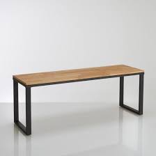Le Banc En Chene Massif Aboute Et Acier Hiba Inspire Directement Du Mobilier Industriel Anc Mobilier De Salon Table Et Chaises Chaise Salle A Manger