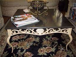 Bombay company glass top coffee table with 3 elephant sculpture base. Bombay Company Square Coffee Table Wood Iron Sea Shell Design For Sale In Roswell Ga 5miles Buy And Sell