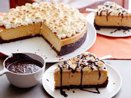 S Mores Sweet Potato Cheesecake Recipe Sweet Potato Cheesecake Thanksgiving Food Desserts Food Network Recipes