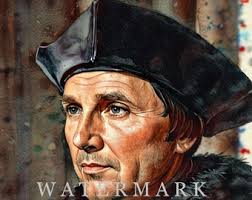 Placa de pared de cerámica de la Abadía de San Andrés "Santo Tomás Moro"