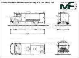 Daimler Benz Lko 1413 Wassertankfahrzeug Wtf 7000 Metz 1965 Drawing Daimler Benz 3d Modeling Programs Blueprints
