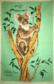 Spacious round table top comfortably accommodates up to four diners. Koalas X 4 Sketched Designs Australian Gift Souvenir Tea Towel Home Garden Towels Dishcloths