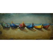 Large range of wall art in many different designs and colours and surely something for everyone. Colourful Boats Metal Wall Art Blackbrook Interiors