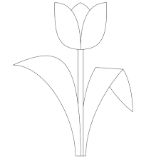 Flower coloring pages of tulip 005. Free Printable Tulip Coloring Pages For Kids